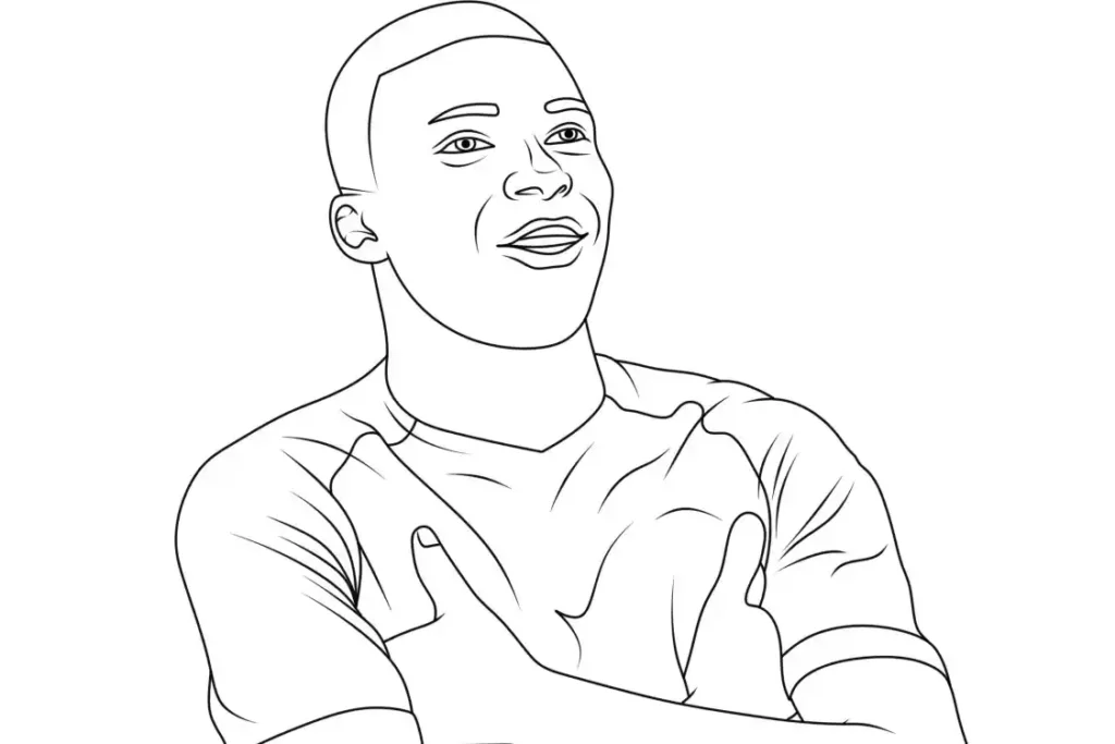 Kolorowanka Mbappe 4